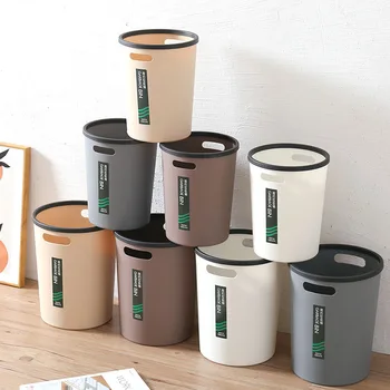 Ev Presleme Halkası Tipi çöp tenekesi Binoral Taşınabilir Yuvarlak Depolama çöp tenekesi Mutfak Banyo Yatak Odası çöp kutusu Kağıt Sepeti